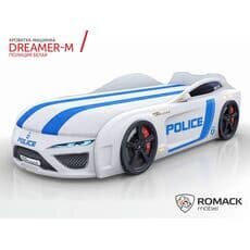 Кровать машина Romack Dreamer M Полиция белая (Ромак Дример М)