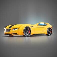 Кровать машина Romack Mebel Junior X5 BMW желтая