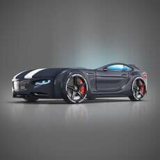 Кровать машина Romack Mebel Junior X5 BMW черная