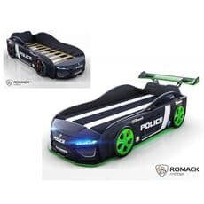 Кровать машина Romack Dreamer Plus Полиция черная (Ромак Дример)