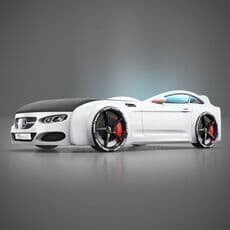 Детская кровать машина Romack Mebel Real-M Mercedes AMG белая