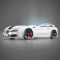 Детская кровать машина Romack Mebel Real-M Mercedes AMG белая