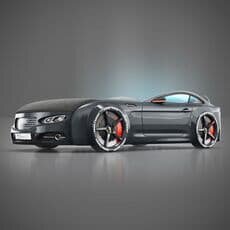 Кровать машина Romack Mebel Real-M Audi A7 черная