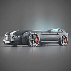 Детская кровать машина Romack Mebel Real-M Mercedes AMG черная