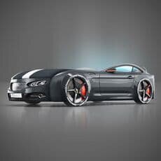 Кровать машина Romack Mebel Real-M Audi A7 черная